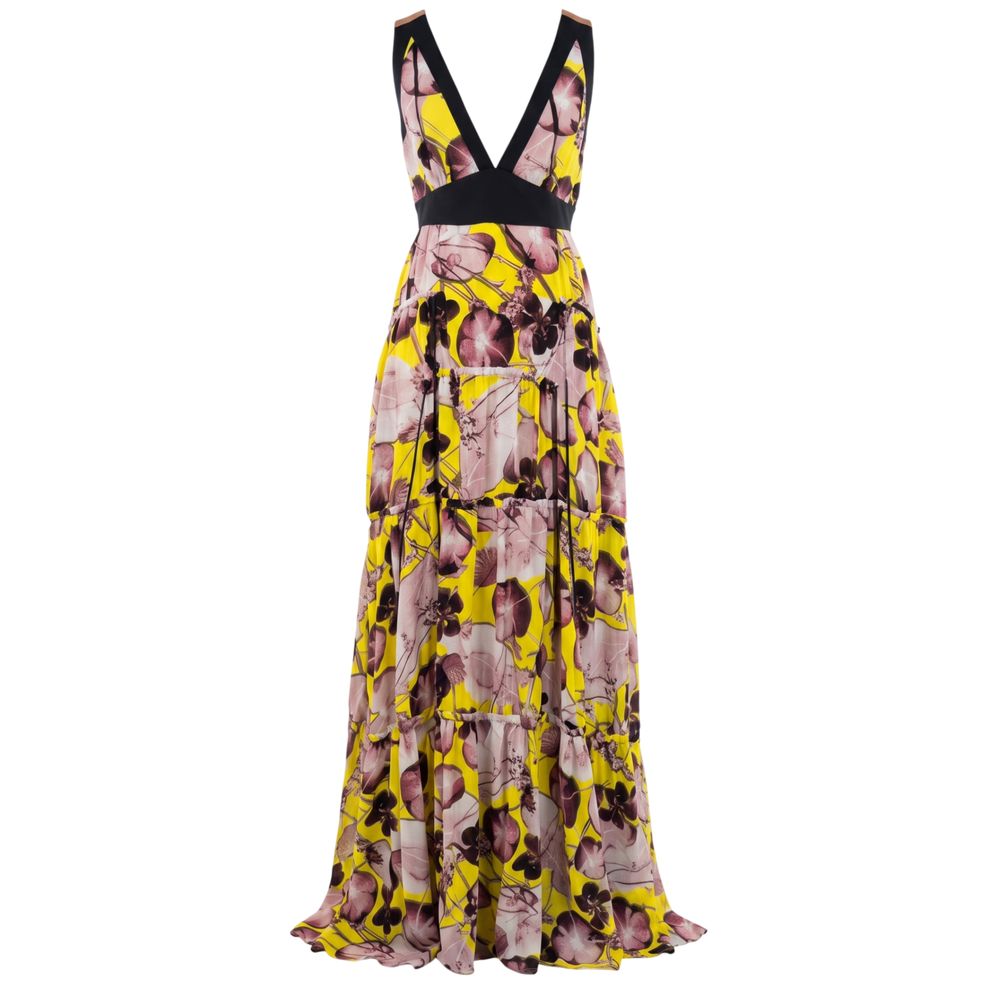 Yellow Silk Women Dress