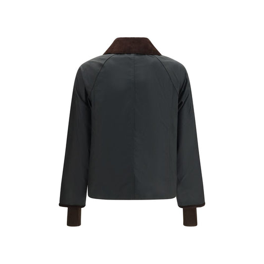 Bicolor Cotton Full-Length Jacket