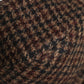 Brown Checkered Wool Tweed Fedora Capello Hats
