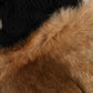 Black Brown Dyed Rabbit Real Fur Winter Beanie Hat