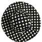 Black White Polka Dot Cotton Bucket Capello Hat
