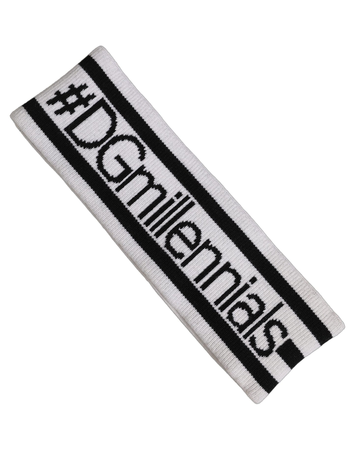 White Wool Knit #DGmillennials Head Band One Size Hat