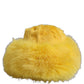 Yellow Fox Fur Womens Bucket Capello Hat