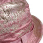 Pink Metallic Jacquard Pattern Bucket Capello Hat