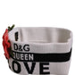 White D&G Queen Love Floral Applique Head Band One Size Hat