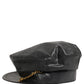 Black Cotton Gold DG Chain Baker Boy Capello Hat