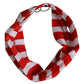 Red White Stripes Nylon Head Wrap One Size Headband