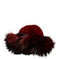 Red Fox Mink Fur Womens Bucket Capello Hat