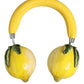 Yellow Vibrant Lemon Leather Headset Headphones