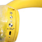Yellow Vibrant Lemon Leather Headset Headphones