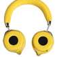 Yellow Vibrant Lemon Leather Headset Headphones