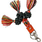 Raffia Leather Clasp Finder Chain Keyring Multicolor