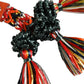 Raffia Leather Clasp Finder Chain Keyring Multicolor