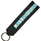 Multicolor Logo Polyester Brass Holder Keychain Keyring