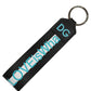 Multicolor Logo Polyester Brass Holder Keychain Keyring