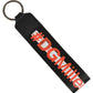 Multicolor Logo Polyester Brass Holder Keychain Keyring