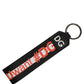 Multicolor Logo Polyester Brass Holder Keychain Keyring