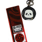 Black Kaisen Panda Chibi Charm Metal Keychain Keyring
