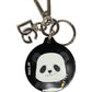Black Kaisen Panda Chibi Charm Metal Keychain Keyring