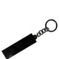Neon Green Logo Print Charm Metal Keychain Keyring