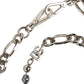 Silver Tone Chain Signature DG Logo Pendant Necklace