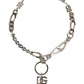 Silver Tone Chain Signature DG Logo Pendant Necklace