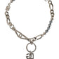 Silver Tone Chain Signature DG Logo Pendant Necklace