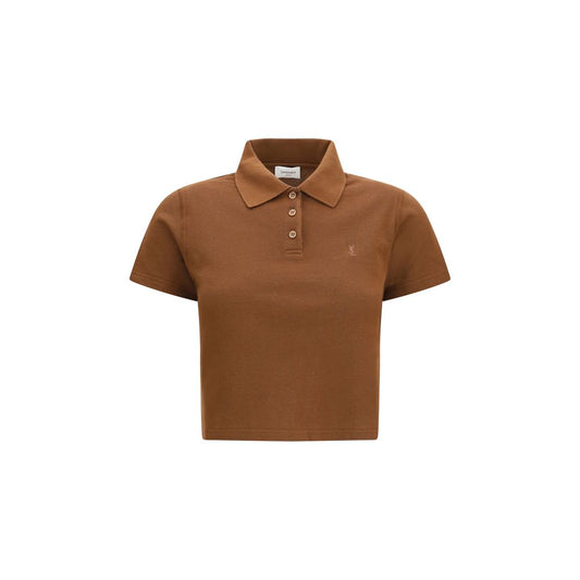 Brown Cotton Polo Shirt