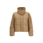 Beige Goose Down Full-Length Jacket