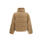 Beige Goose Down Full-Length Jacket