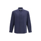 Blue Cotton Dress Shirt