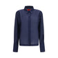 Blue Wool Oves Aries Dress Shirt