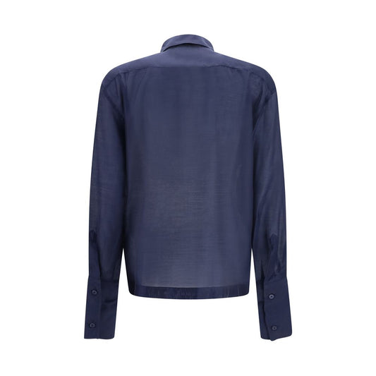Blue Wool Oves Aries Dress Shirt