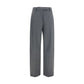 Gray Polyester Dress Pants