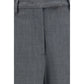 Gray Polyester Dress Pants