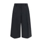 Black Polyester Casual Pants