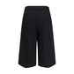 Black Polyester Casual Pants