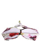 White Floral Print Nylon Beachwear Bikini Top