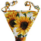 Bottom White Sunflower Nylon Beachwear Bikini