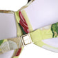 Yellow Floral Halter Nylon Beachwear Bikini Top