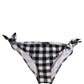 Black White Checkered Beachwear Bikini Bottom