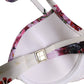 White Floral Print Nylon Beachwear Bikini Top