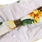White Sunflower Print Bandeau Beachwear Bikini Top