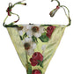 Yellow Floral Print Nylon Beachwear Bikini Bottom
