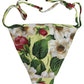 Yellow Floral Print Nylon Beachwear Bikini Bottom
