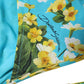 Blue Floral Print Nylon Beachwear Bikini Bottom