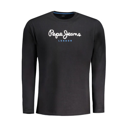 Black Cotton Men T-Shirt
