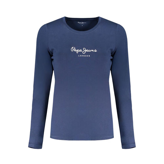 Blue Cotton Women's T-Shirt