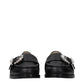 Black Leather Slip-On Loafers