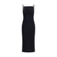 Black Viscose Casual Dress